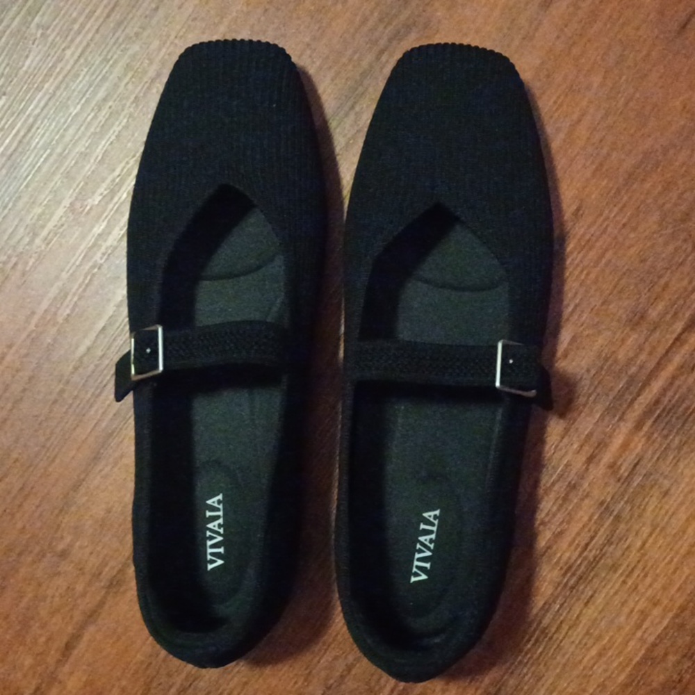 VIVAIA Square-Toe Mary-Jane (Margot Mary-Jane) Black Fits Like An 8. - Picture 7 of 16